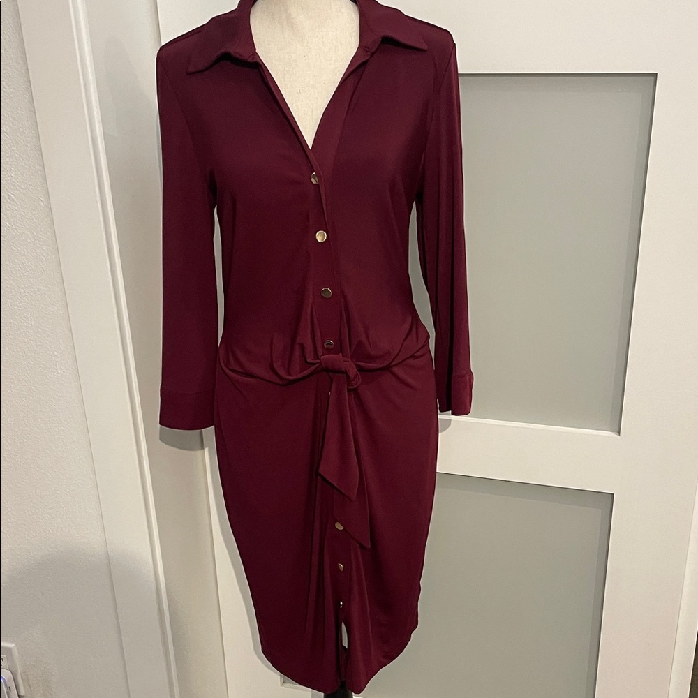 Philosophy Deep Red Long Sleeve Dress